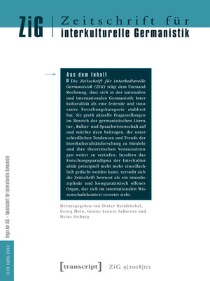 cover image of Zeitschrift für interkulturelle Germanistik